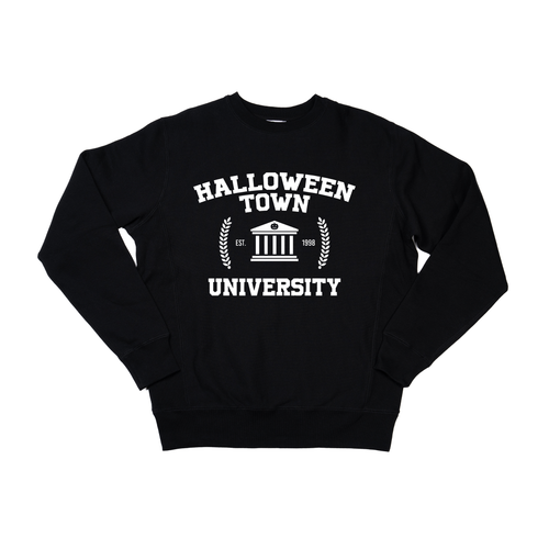 Halloween Town University (White) - Heavyweight Sweatshirt (Black)