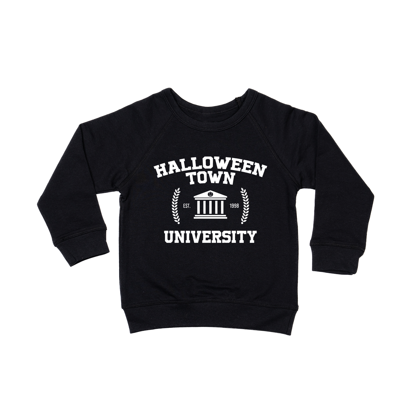 Halloween Town University (White) - Kids Sweatshirt (Black)