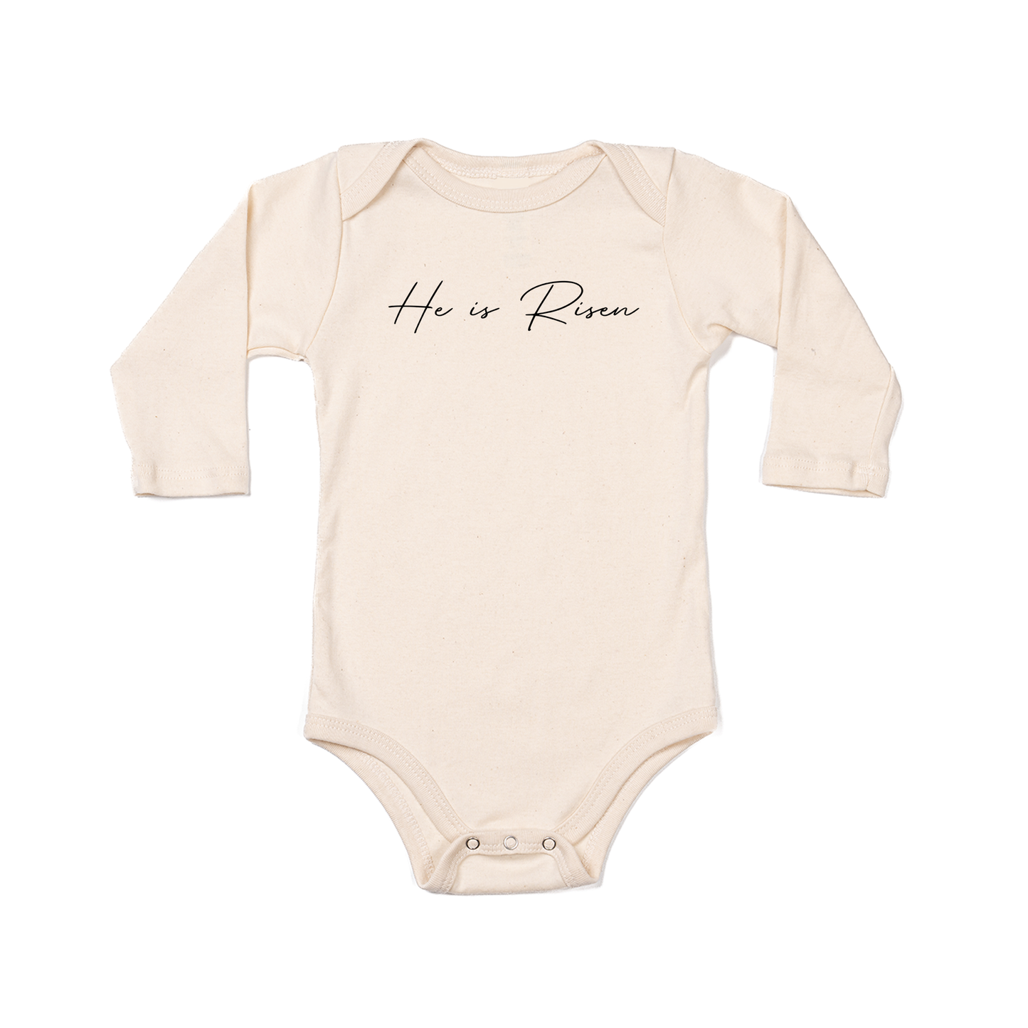 He Is Risen - Bodysuit (Natural, Long Sleeve)