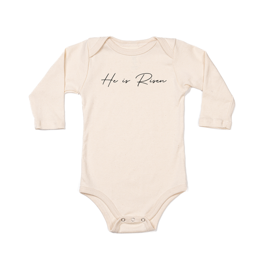 He Is Risen - Bodysuit (Natural, Long Sleeve)