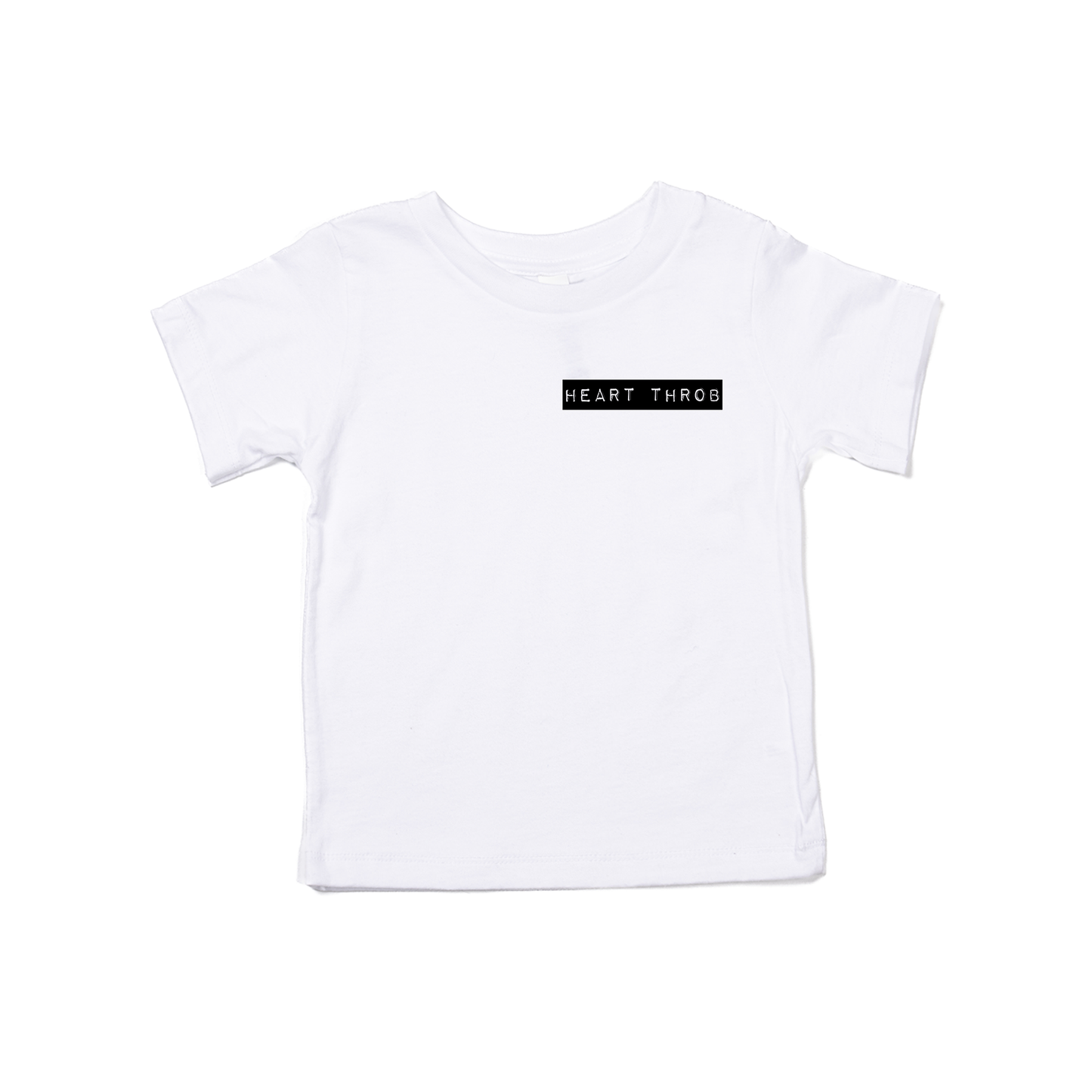 Heart Throb Old School Label (Pocket) - Kids Tee (White)