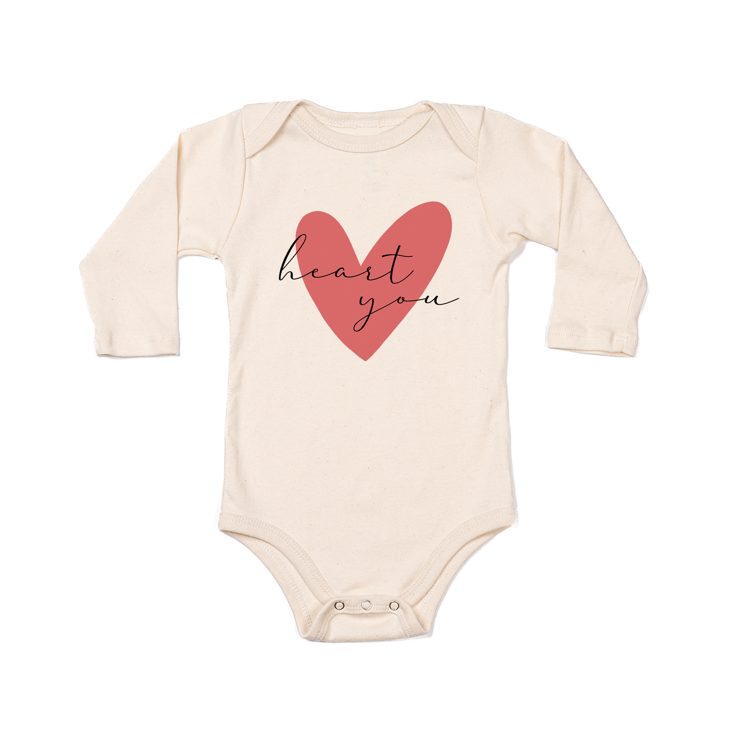 Heart You - Bodysuit (Natural, Long Sleeve)