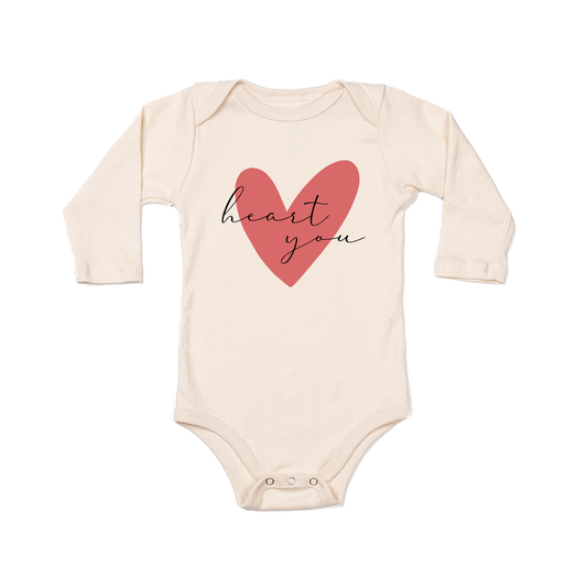 Heart You - Bodysuit (Natural, Long Sleeve)