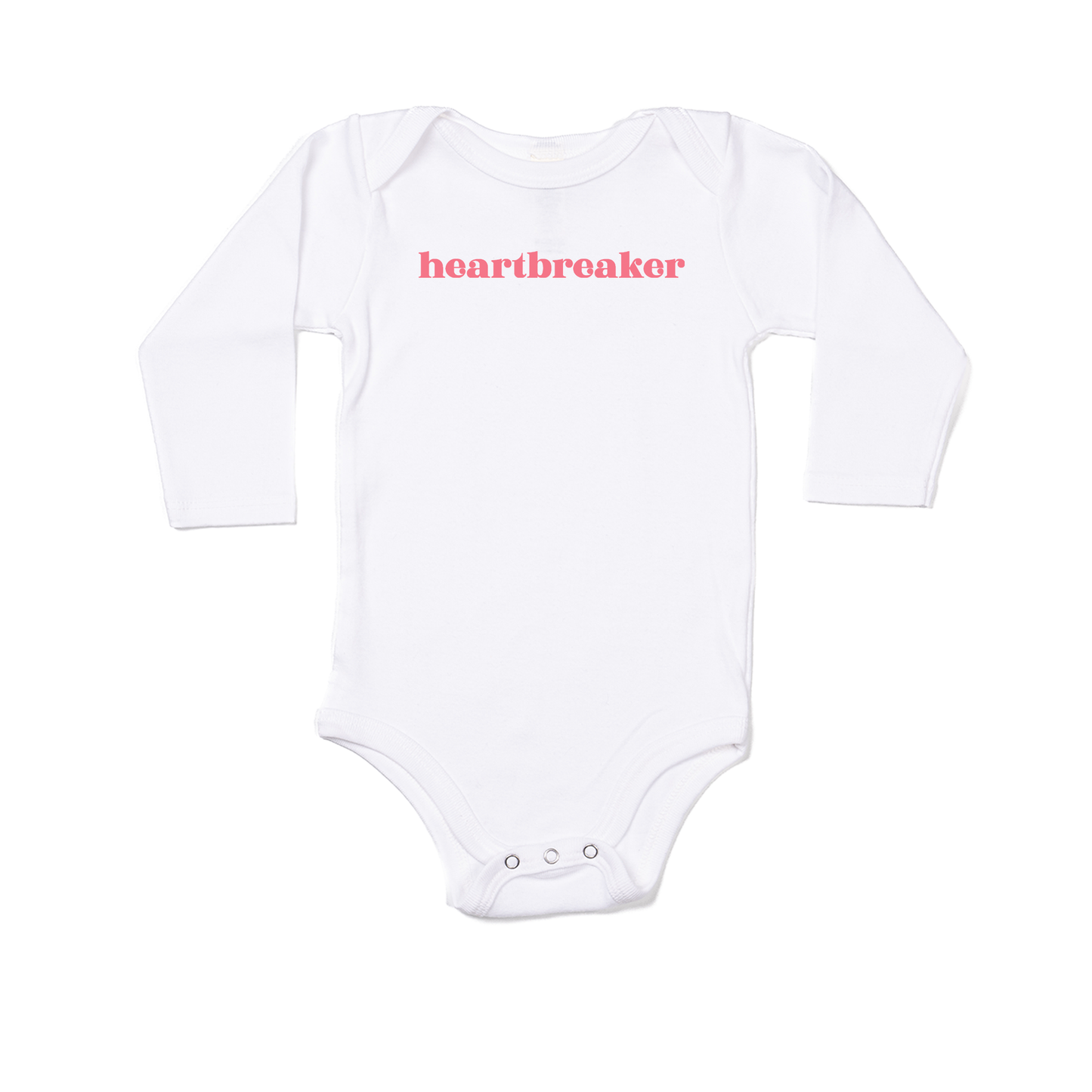 Heartbreaker (Pink) - Bodysuit (White, Long Sleeve)