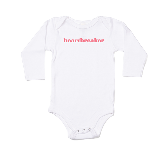 Heartbreaker (Pink) - Bodysuit (White, Long Sleeve)