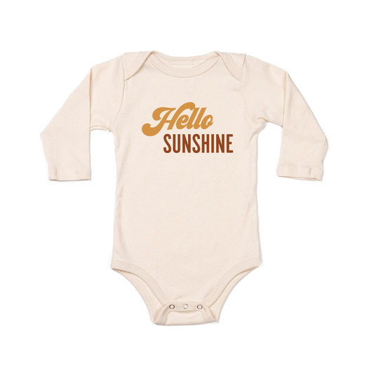 Hello Sunshine - Bodysuit (Natural, Long Sleeve)