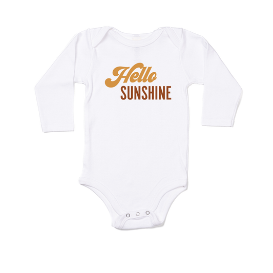 Hello Sunshine - Bodysuit (White, Long Sleeve)