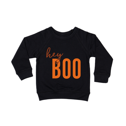 Hey Boo - Kids Sweatshirt (Black)