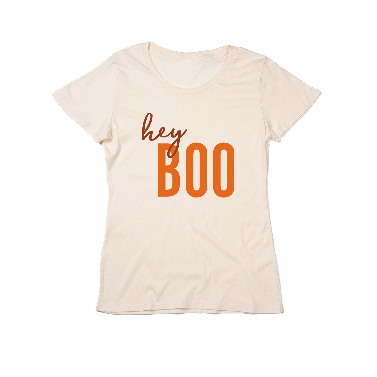 Hey Boo - Women's Fitted Tee (Natural)