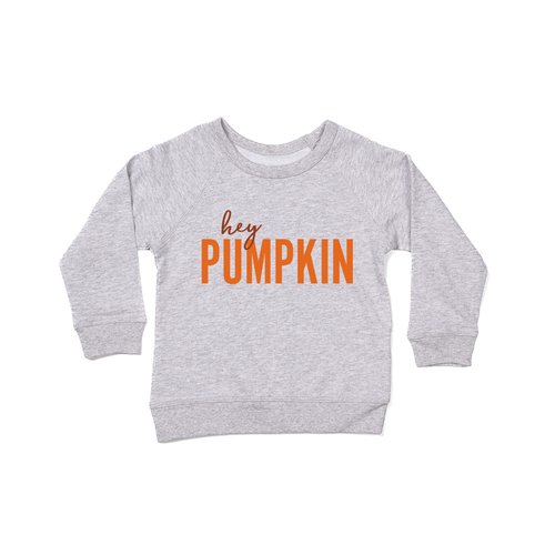 Hey Pumpkin - Kids Sweatshirt (Heather Gray)