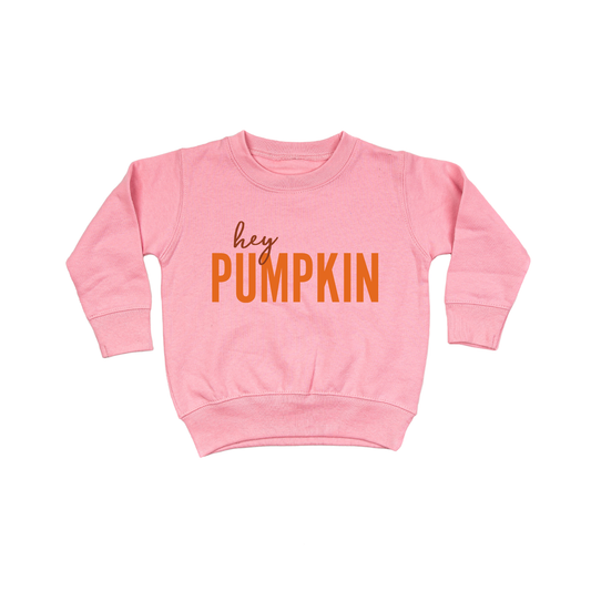 Hey Pumpkin - Kids Sweatshirt (Pink)