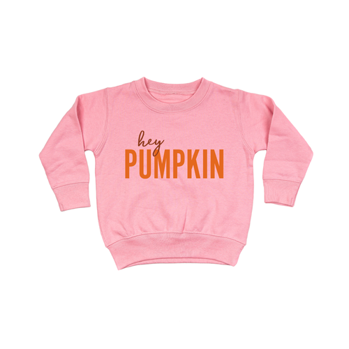 Hey Pumpkin - Kids Sweatshirt (Pink)