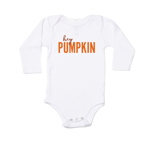 Hey Pumpkin - Bodysuit (White, Long Sleeve)