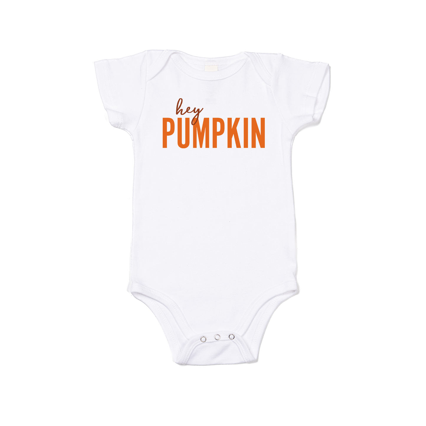 Hey Pumpkin - Bodysuit (White, Short Sleeve)