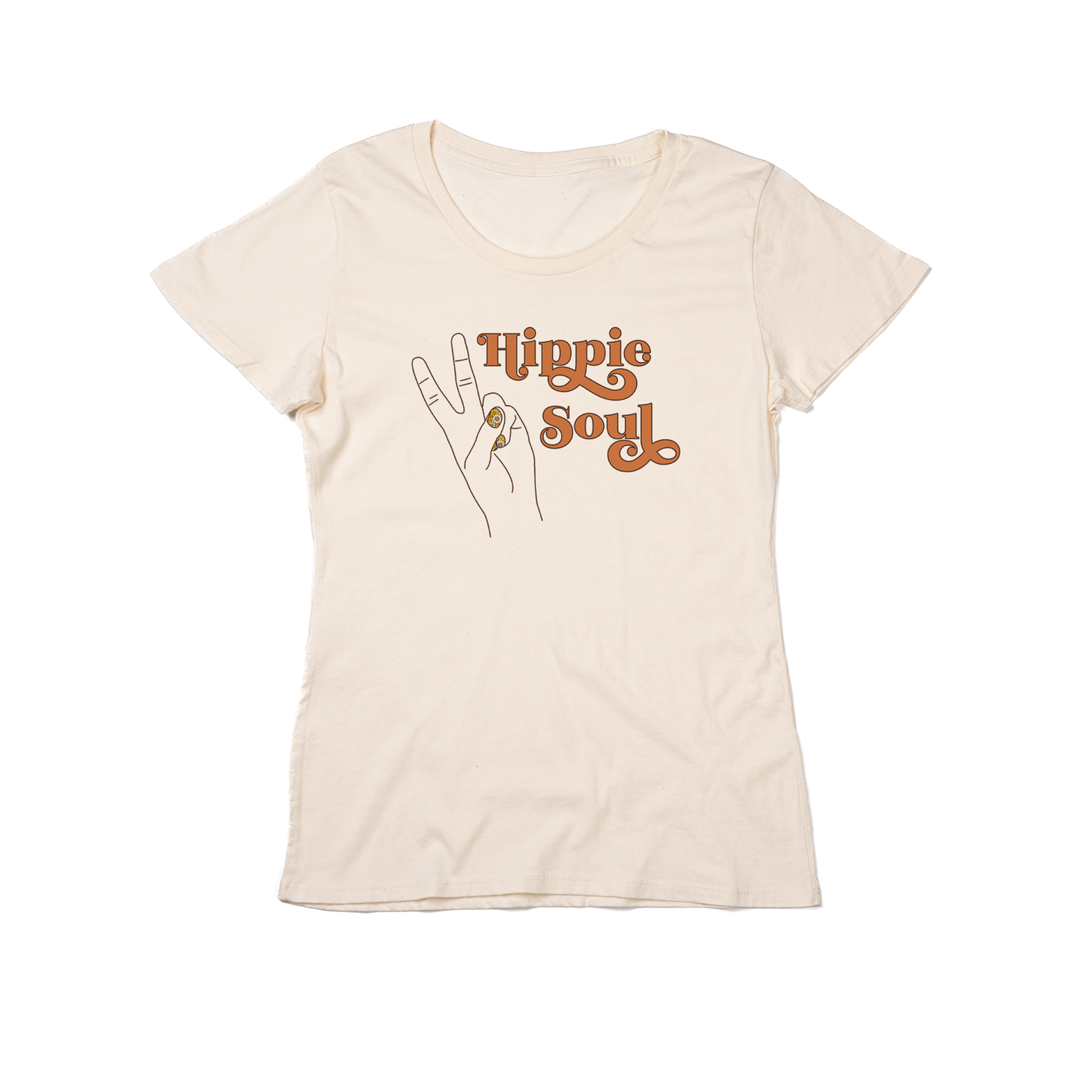 Hippie Soul (Vintage) - Women's Fitted Tee (Natural)