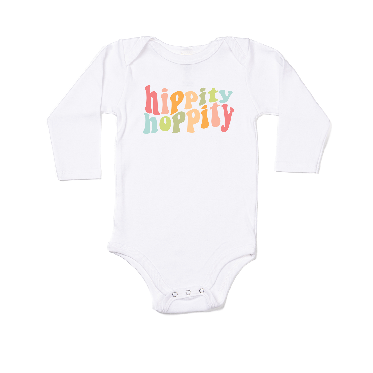 Hippity Hoppity - Bodysuit (White, Long Sleeve)