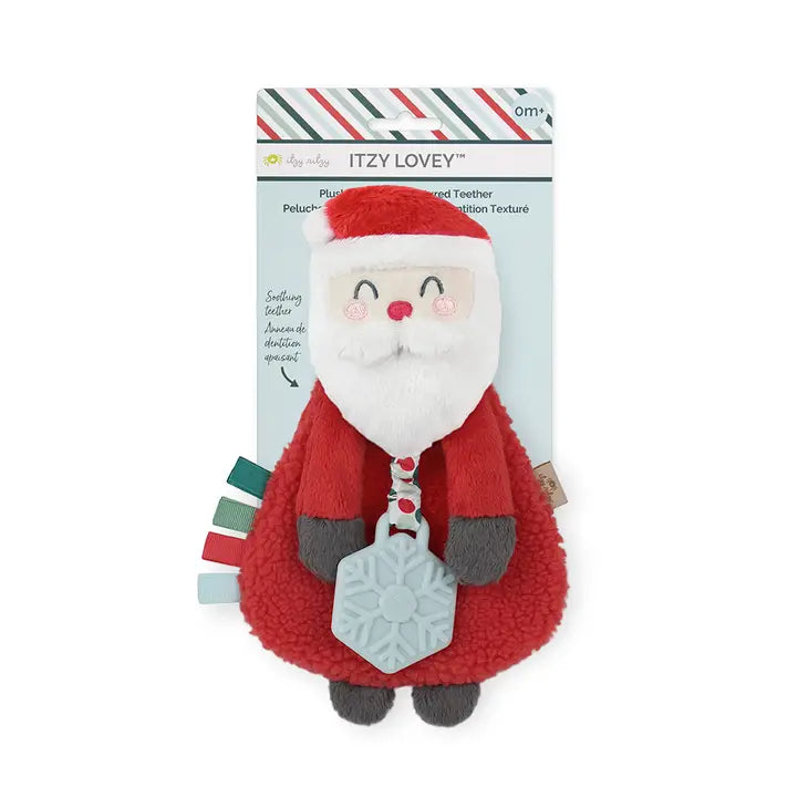 Holiday Santa Lovey Plush + Teether Toy
