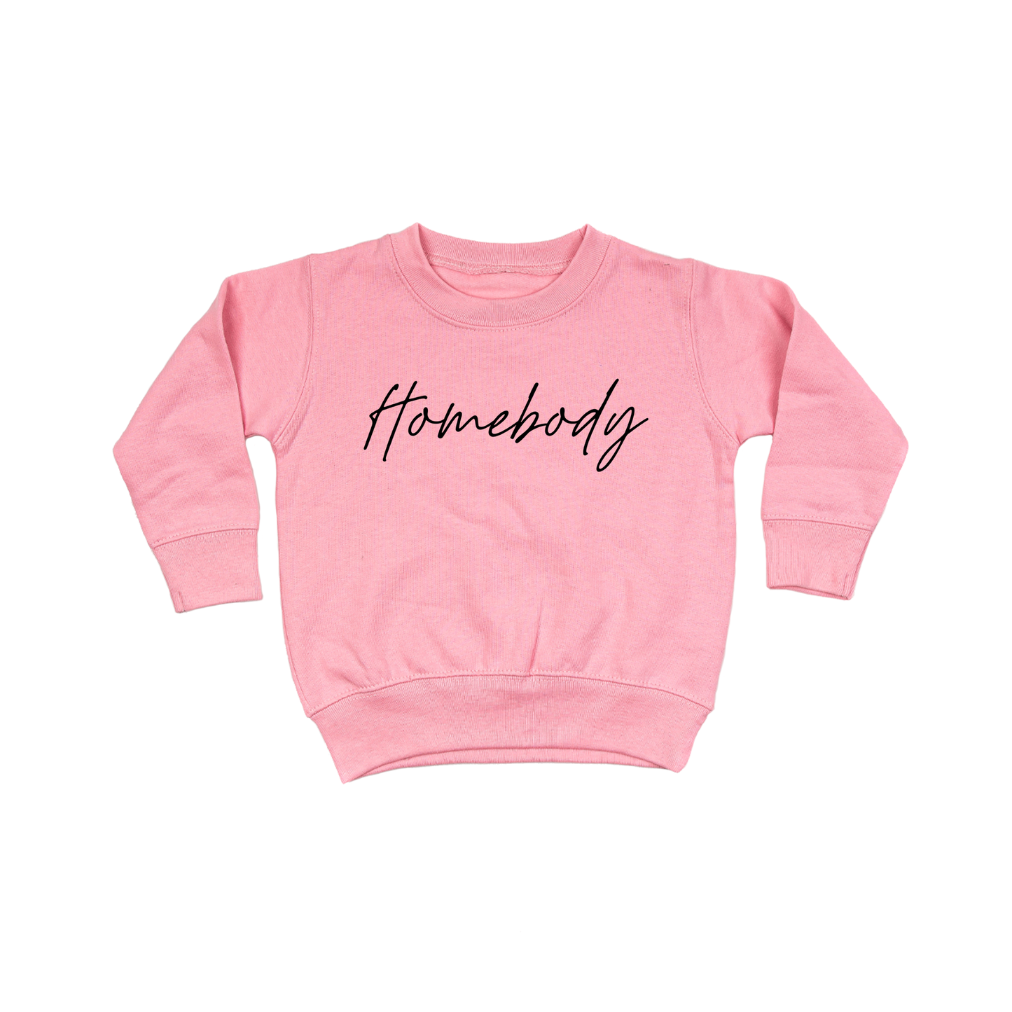 Homebody (Black) - Kids Sweatshirt (Pink)