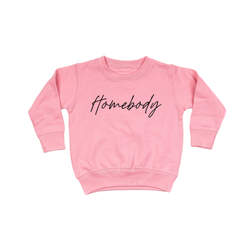 Homebody (Black) - Kids Sweatshirt (Pink)