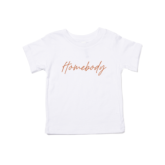 Homebody (Rust) - Kids Tee (White)