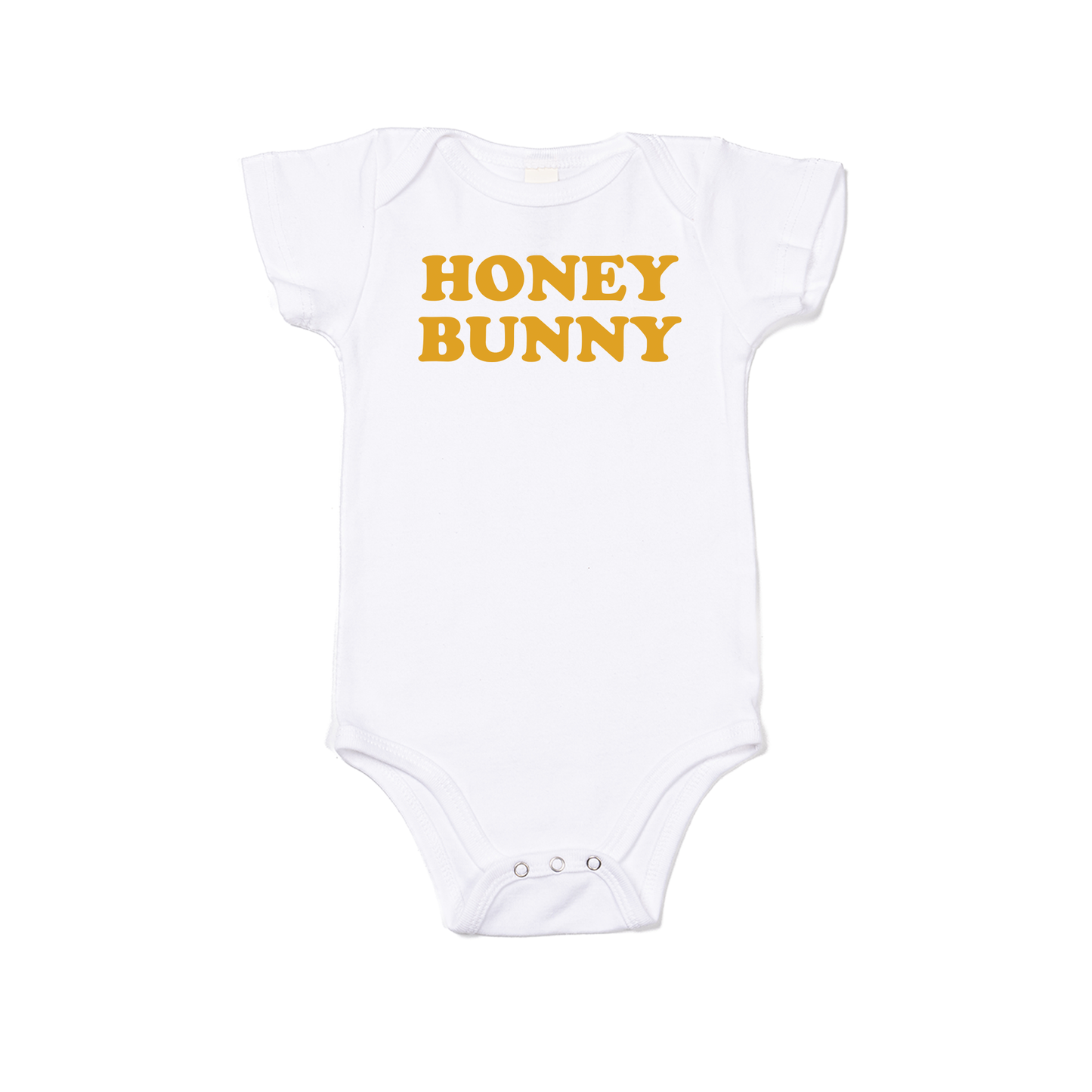 HONEY BUNNY - Bodysuit (White, Short Sleeve)