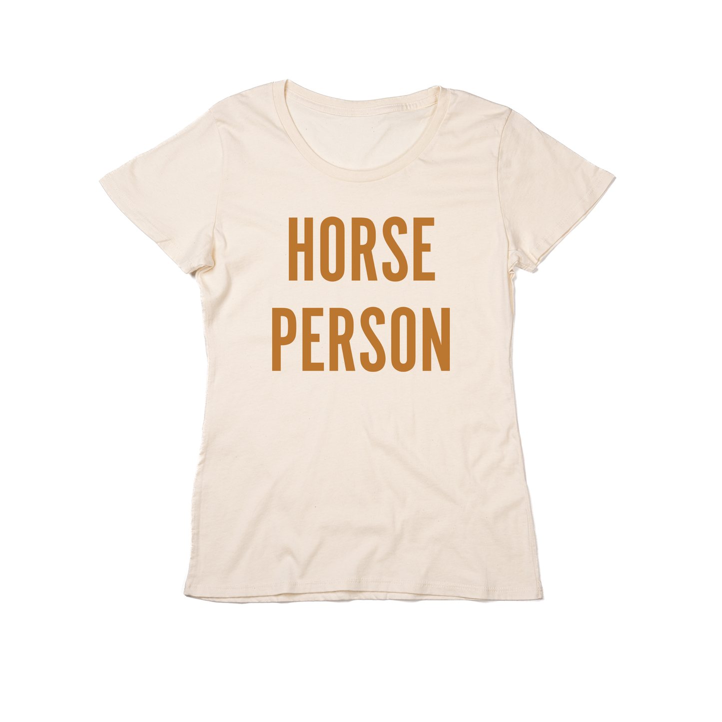 Horse Person (Camel) - Women's Fitted Tee (Natural)