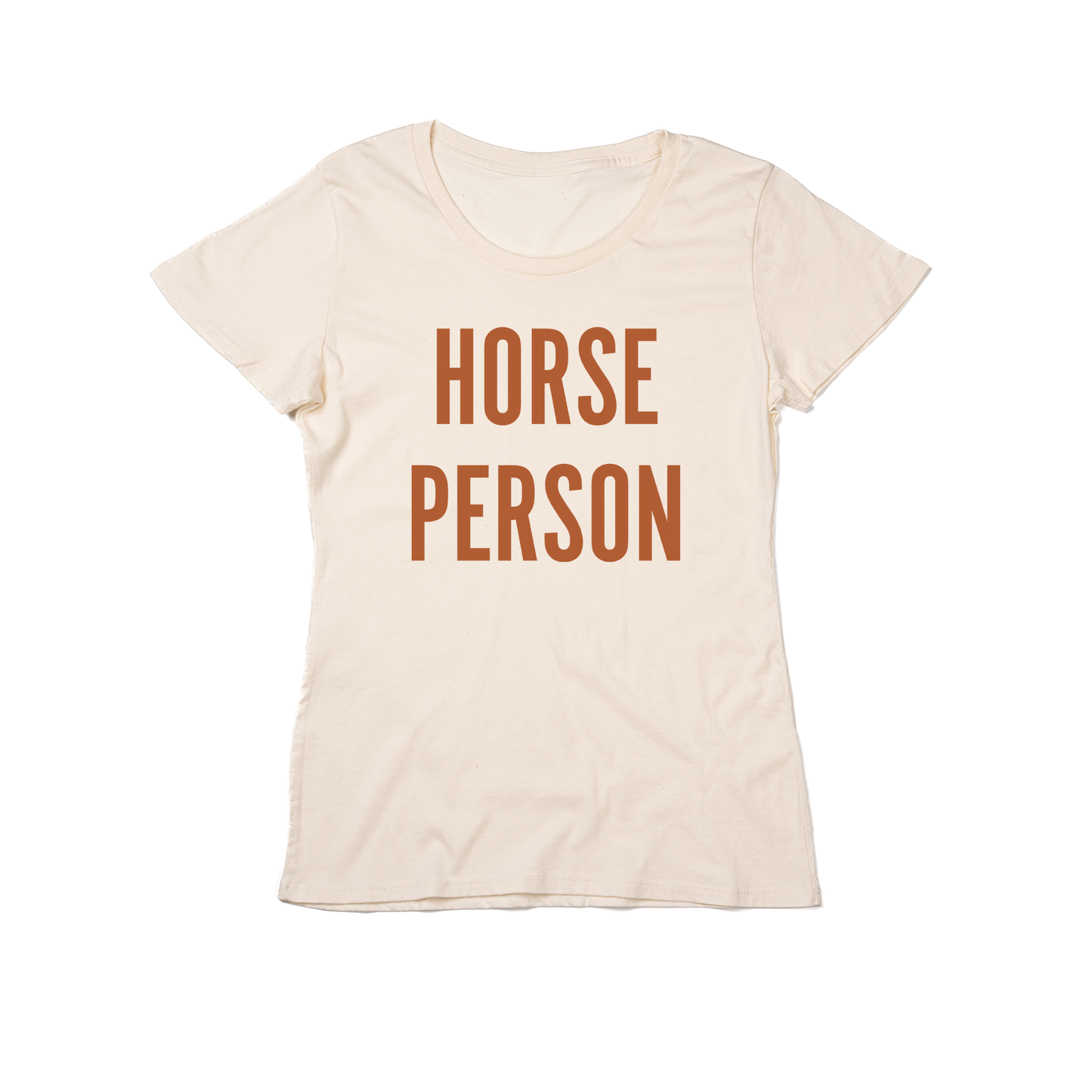 Horse Person (Rust) - Women's Fitted Tee (Natural)