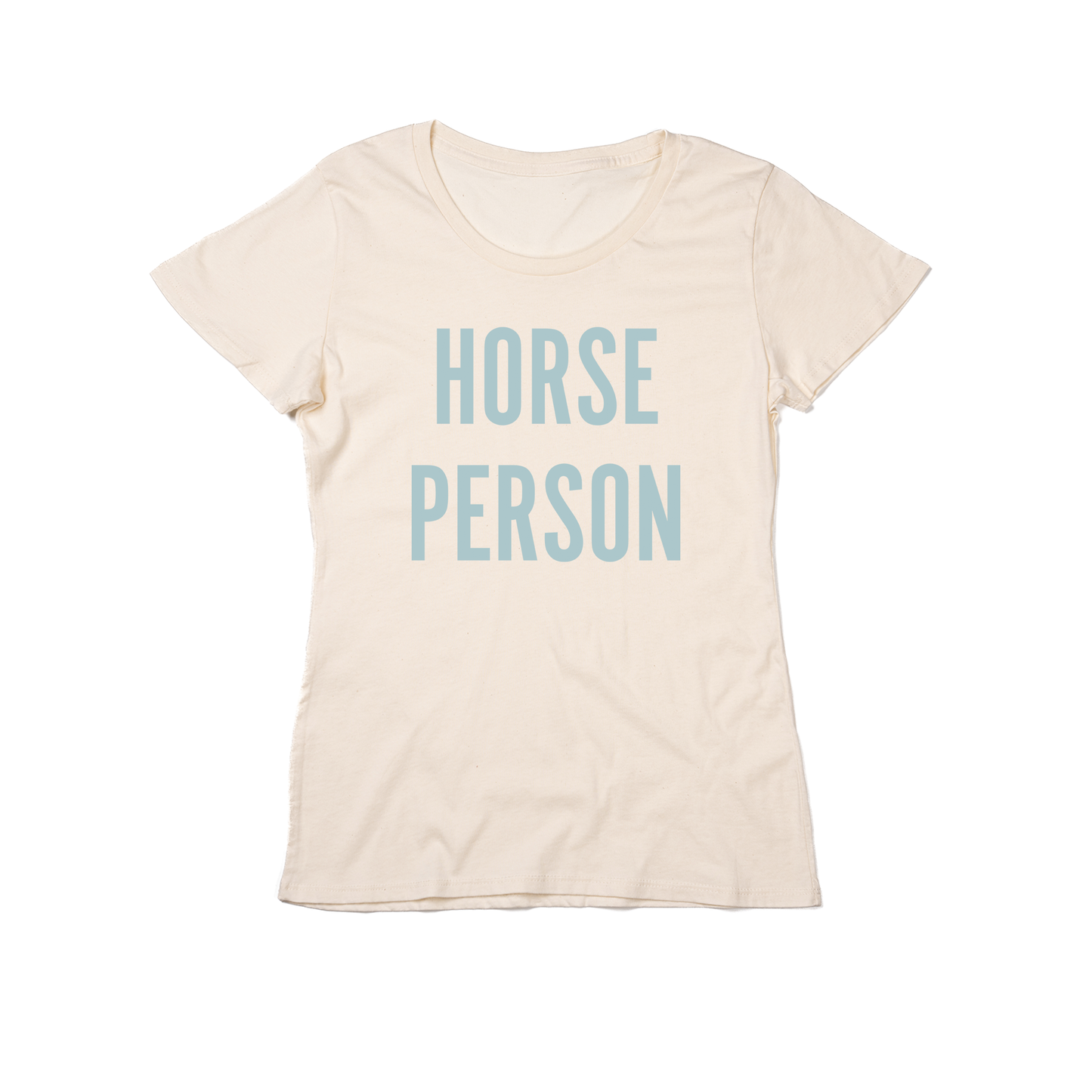 Horse Person (Sky) - Women's Fitted Tee (Natural)