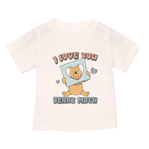 I Love You Beary Much (Blue) - Tee (Natural)