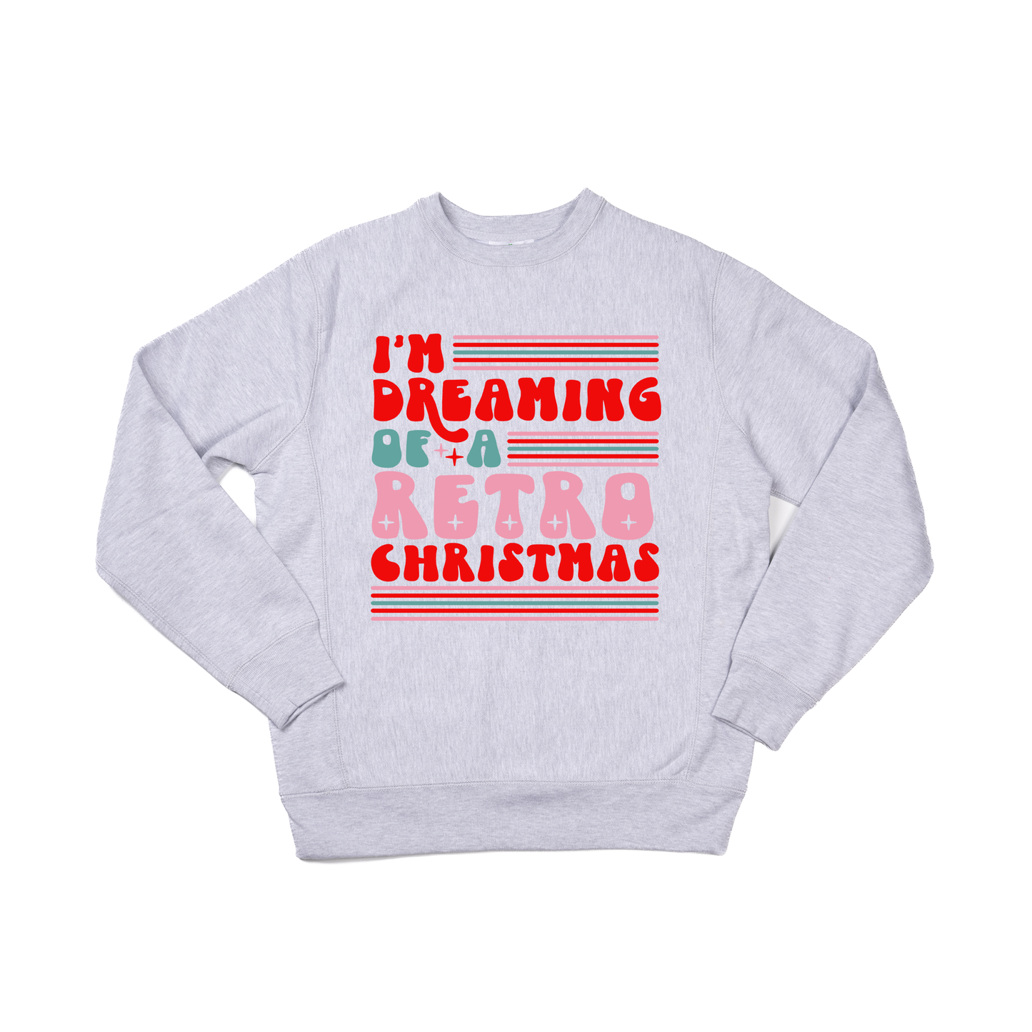 I'm Dreaming of a Retro Christmas - Heavyweight Sweatshirt (Heather Gray)