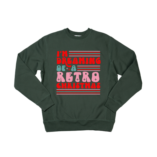 I'm Dreaming of a Retro Christmas - Heavyweight Sweatshirt (Pine)