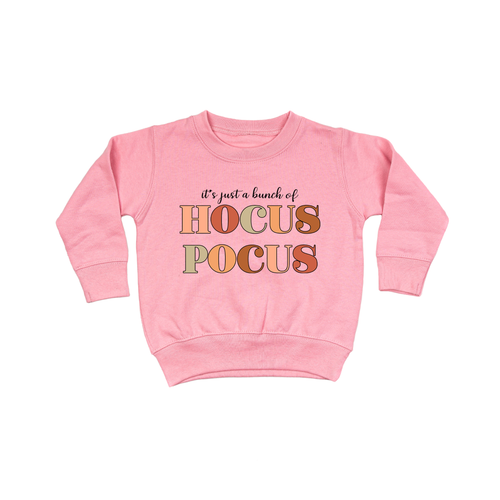 It's Just A Bunch of Hocus Pocus (Black) - Kids Sweatshirt (Pink)