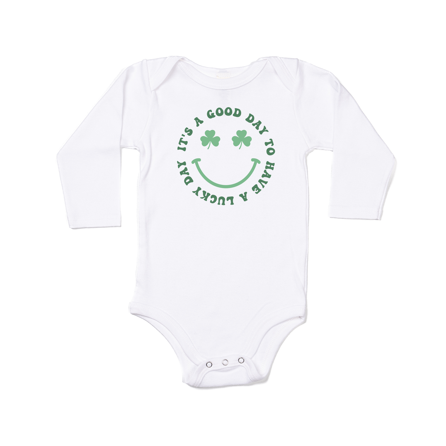 It's a good day to have a Lucky day (St. Patrick's) - Bodysuit (White, Long Sleeve)