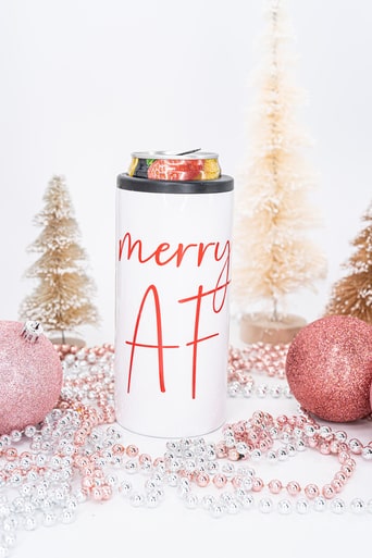 Merry AF Hard Seltzer Slim Can Cooler