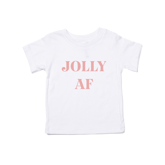 Jolly AF (Pink) - Kids Tee (White)