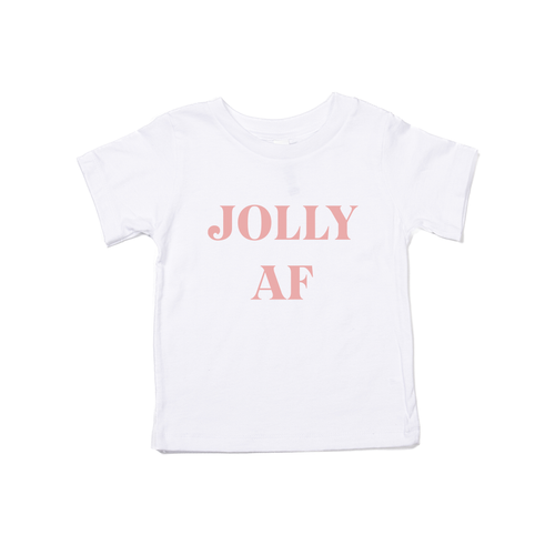 Jolly AF (Pink) - Kids Tee (White)