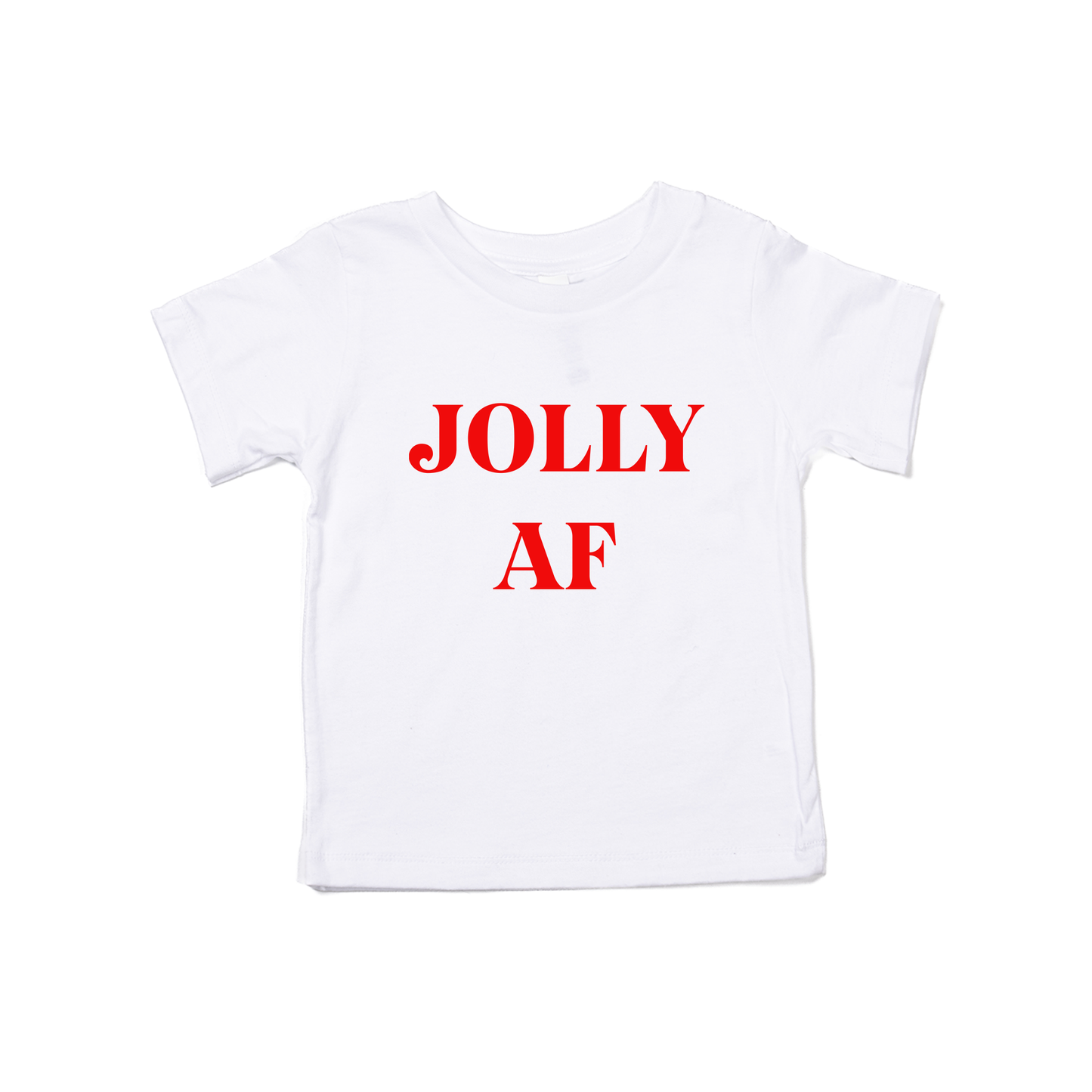 Jolly AF (Red) - Kids Tee (White)