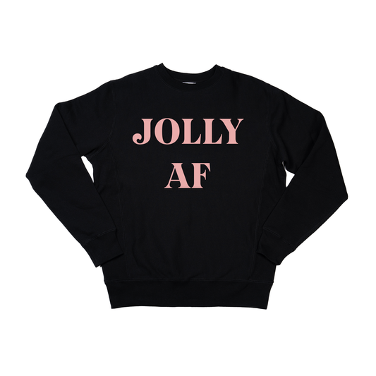 Jolly AF (Pink) - Heavyweight Sweatshirt (Black)