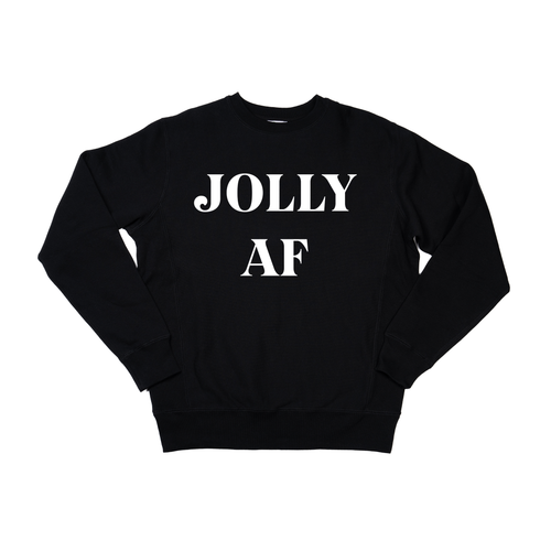 Jolly AF (White) - Heavyweight Sweatshirt (Black)