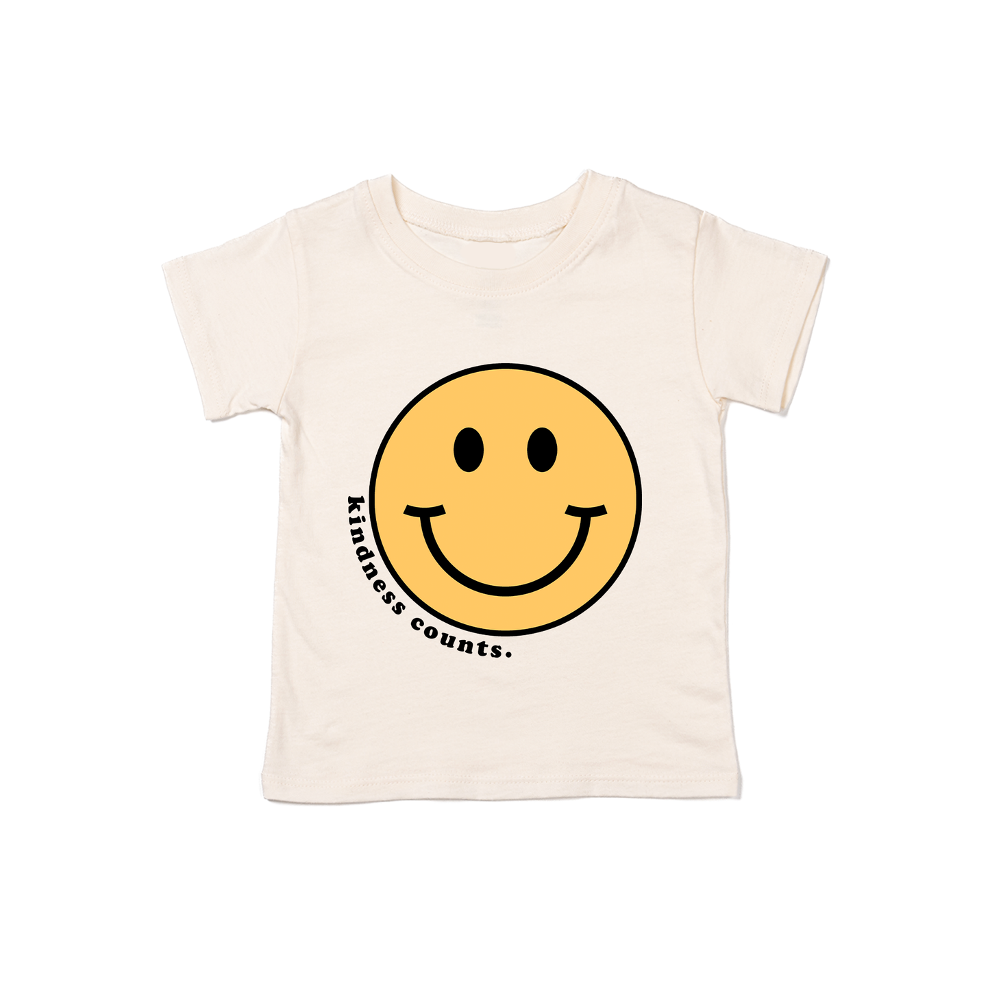 Kindness Counts Smiley - Kids Tee (Natural)