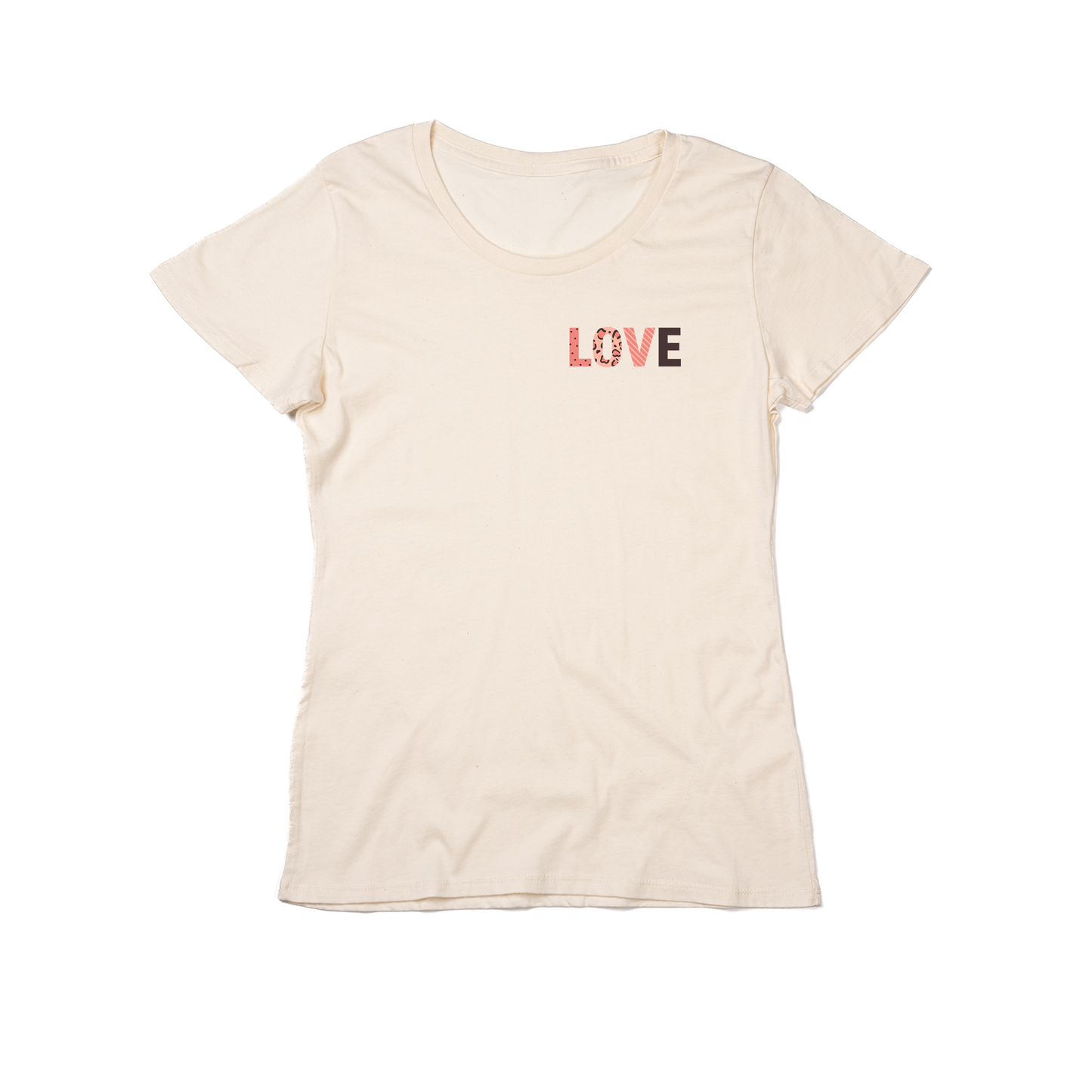 LOVE (Pocket) - Women's Fitted Tee (Natural)