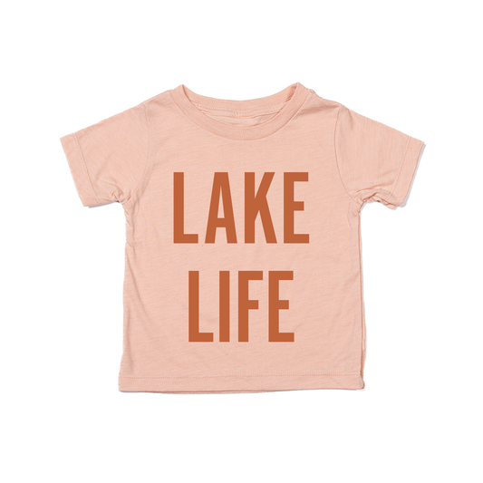 Lake Life (Rust) - Kids Tee (Peach)