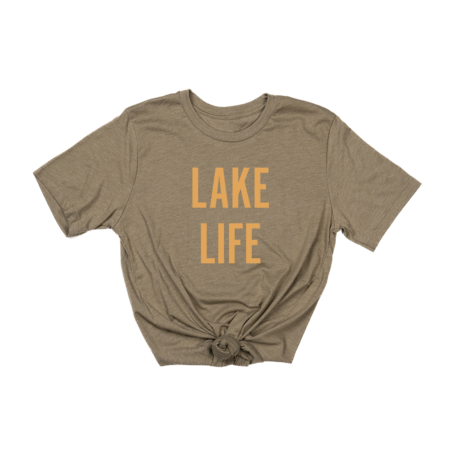 Lake Life (Mustard) - Tee (Olive)