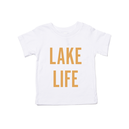 Lake Life (Mustard) - Kids Tee (White)