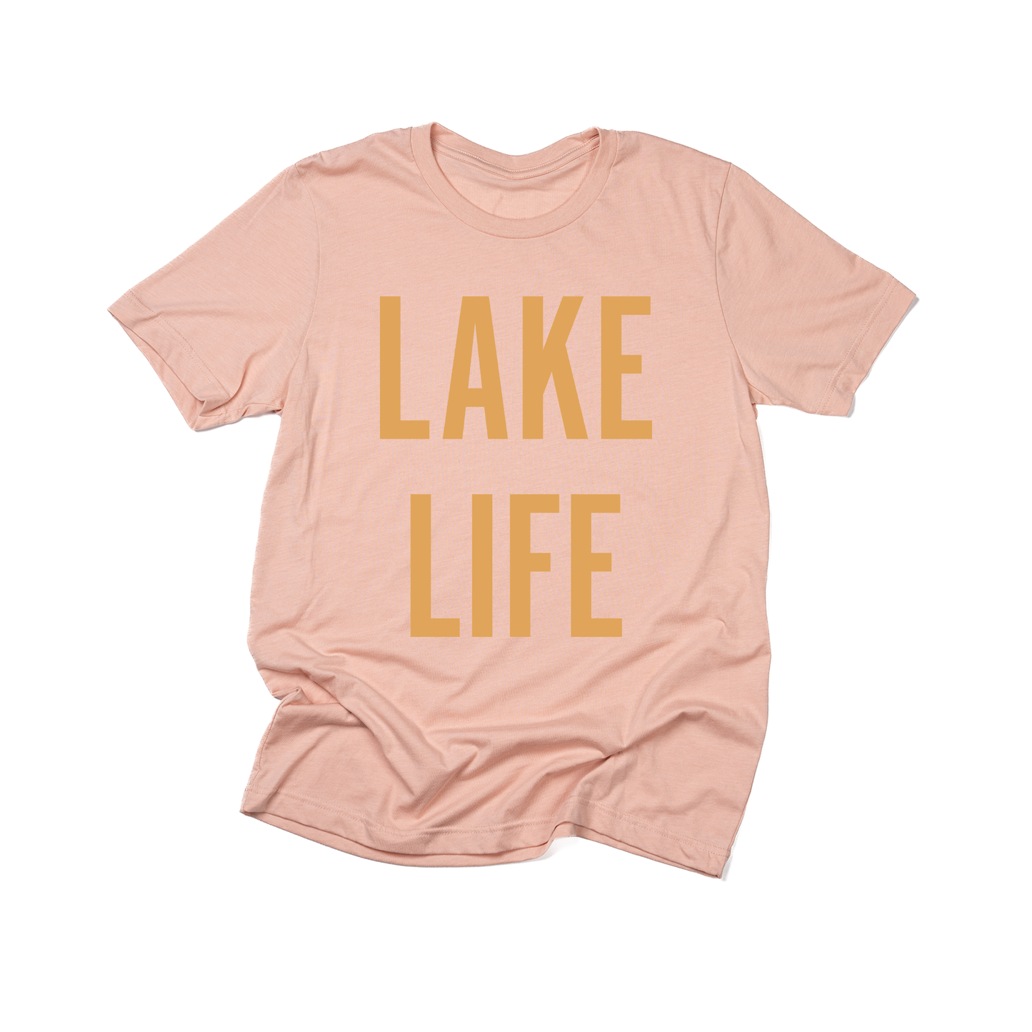 Lake Life (Mustard) - Tee (Peach)