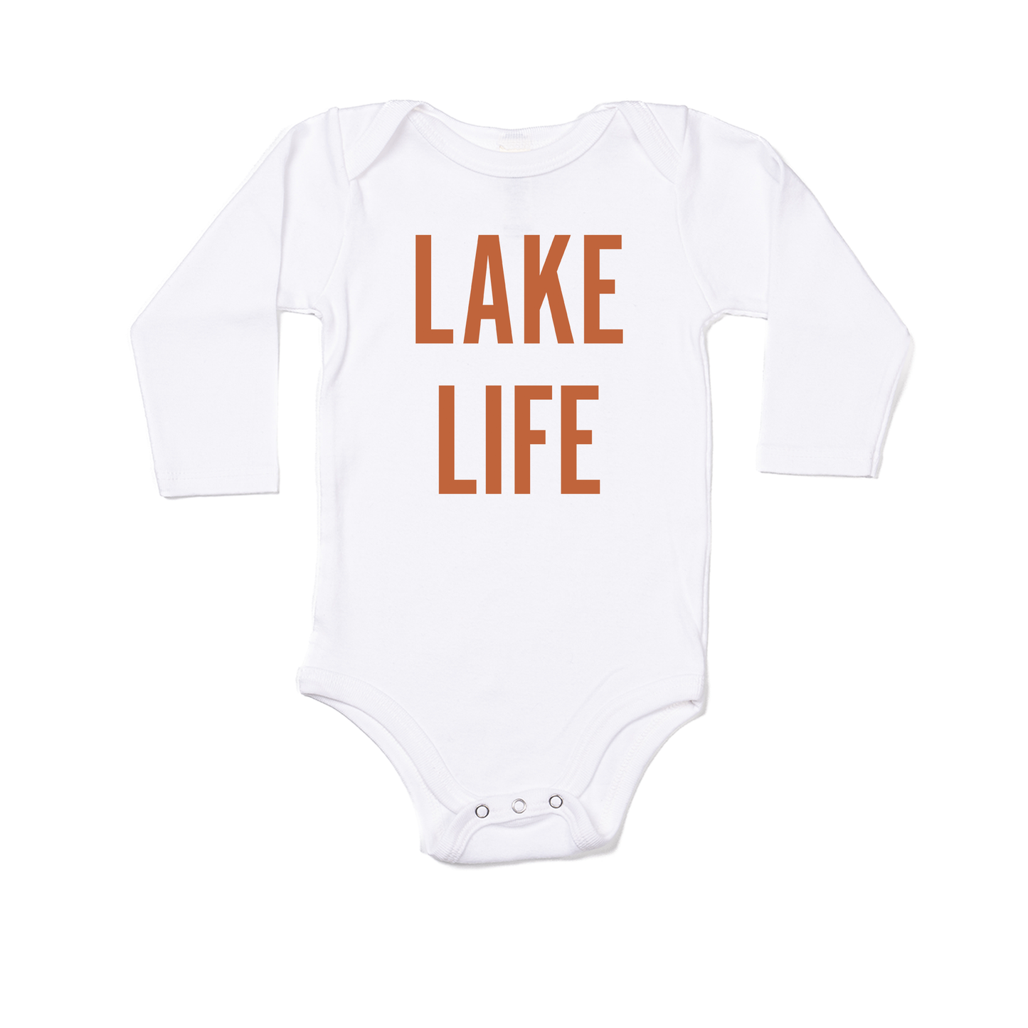 Lake Life (Rust) - Bodysuit (White, Long Sleeve)