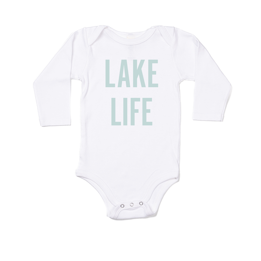 Lake Life (Sky) - Bodysuit (White, Long Sleeve)