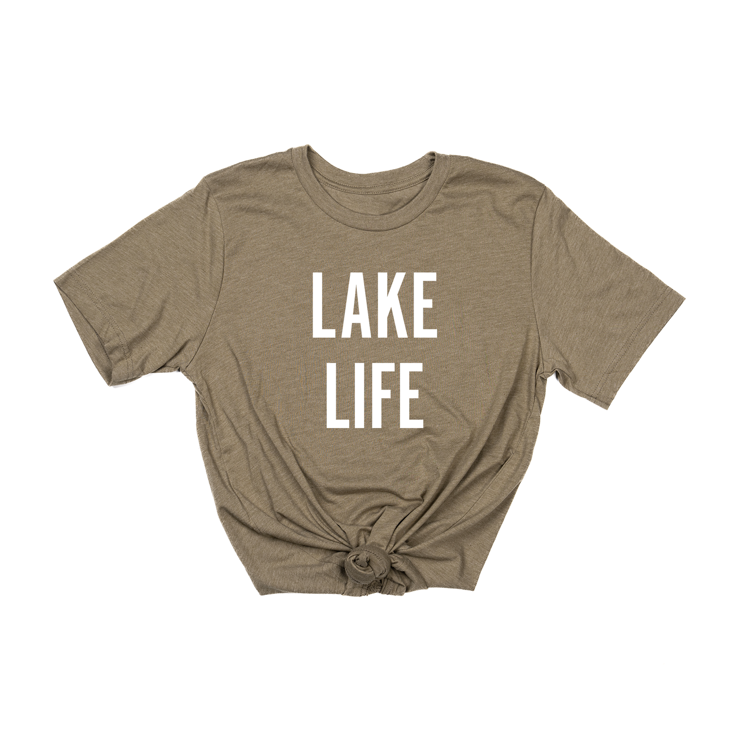 Lake Life (White) - Tee (Olive)