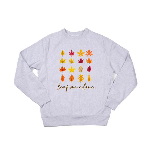 Leaf Me Alone - Heavyweight Sweatshirt (Heather Gray)