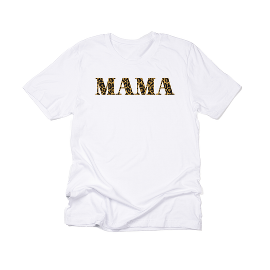 Mama (Leopard Print) - Tee (White)